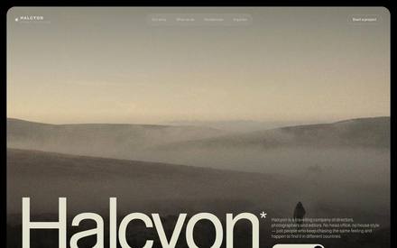Halcyon demo website preview