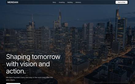 Meridian demo website preview